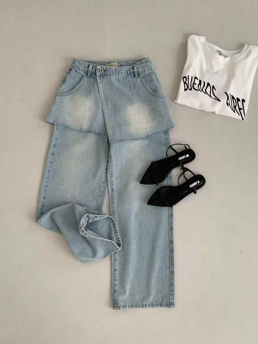 STRAWBERRY韓國直郵女士新品熱賣休閑真品25春夏裙褲可拆卸STRAWBERRY裙褲