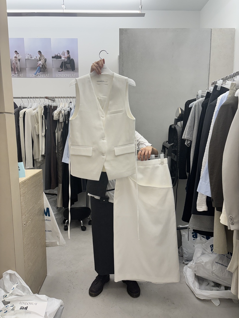 LONDON FLAT東大門實拍女裝新款熱賣25春夏真品人氣休閑長裙LONDON FLAT長裙