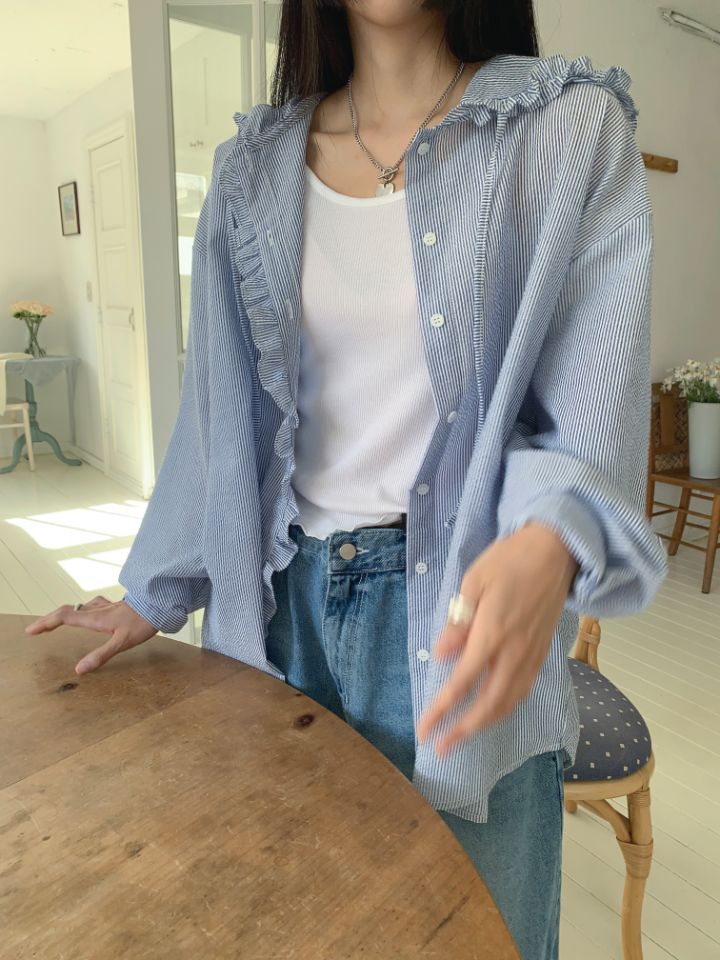 空東大門直郵女裝新品休閑熱賣時尚人氣真品推薦襯衫蕾絲衫4LEAF襯衫/蕾絲衫