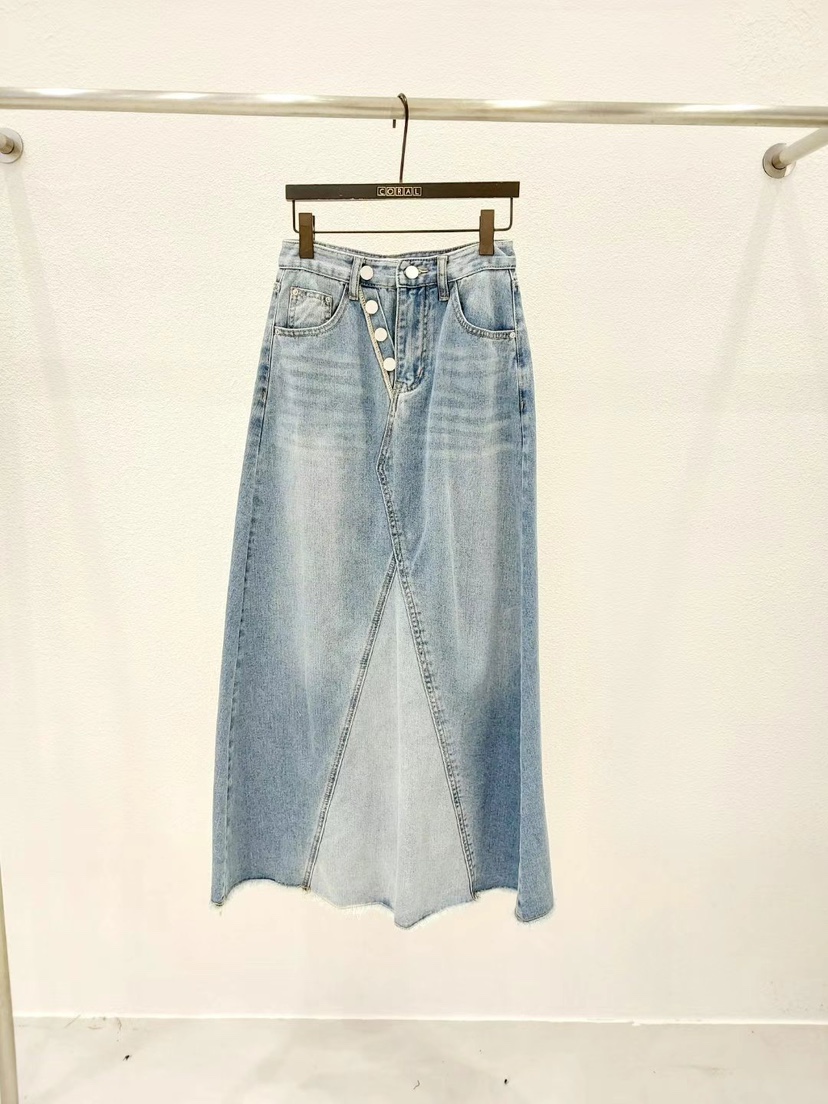 CORAL韓國代購女士新品推薦25春夏熱賣職業真品人氣休閑長裙CORAL長裙