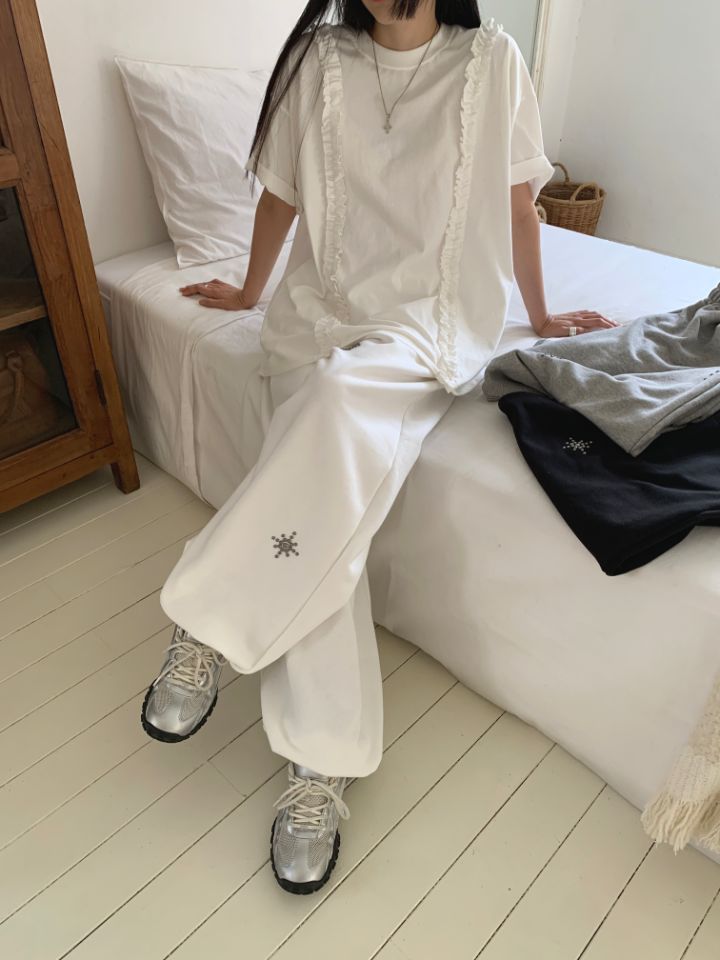 空韓國代購女士新款推薦職業25春夏時尚休閑人氣真品休閑褲4LEAF休閑褲