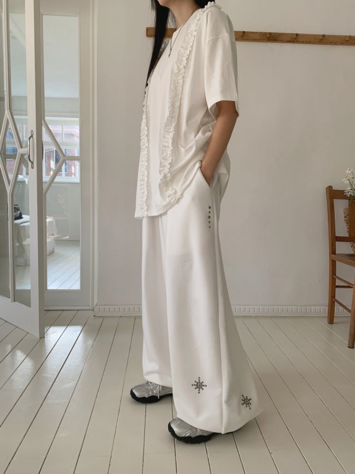 空韓國代購女士新款推薦職業25春夏時尚休閑人氣真品休閑褲4LEAF休閑褲