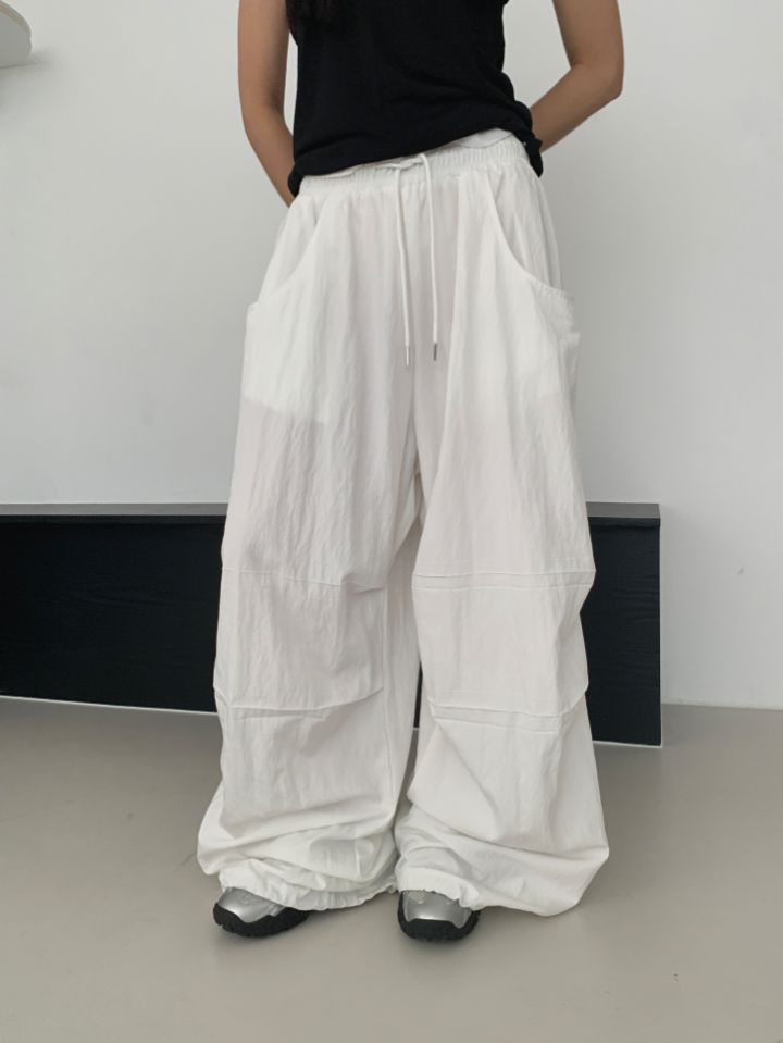 空東大門實拍女裝新款人氣時尚推薦25春夏休閑真品休閑褲拉鏈4LEAF休閑褲圖色2