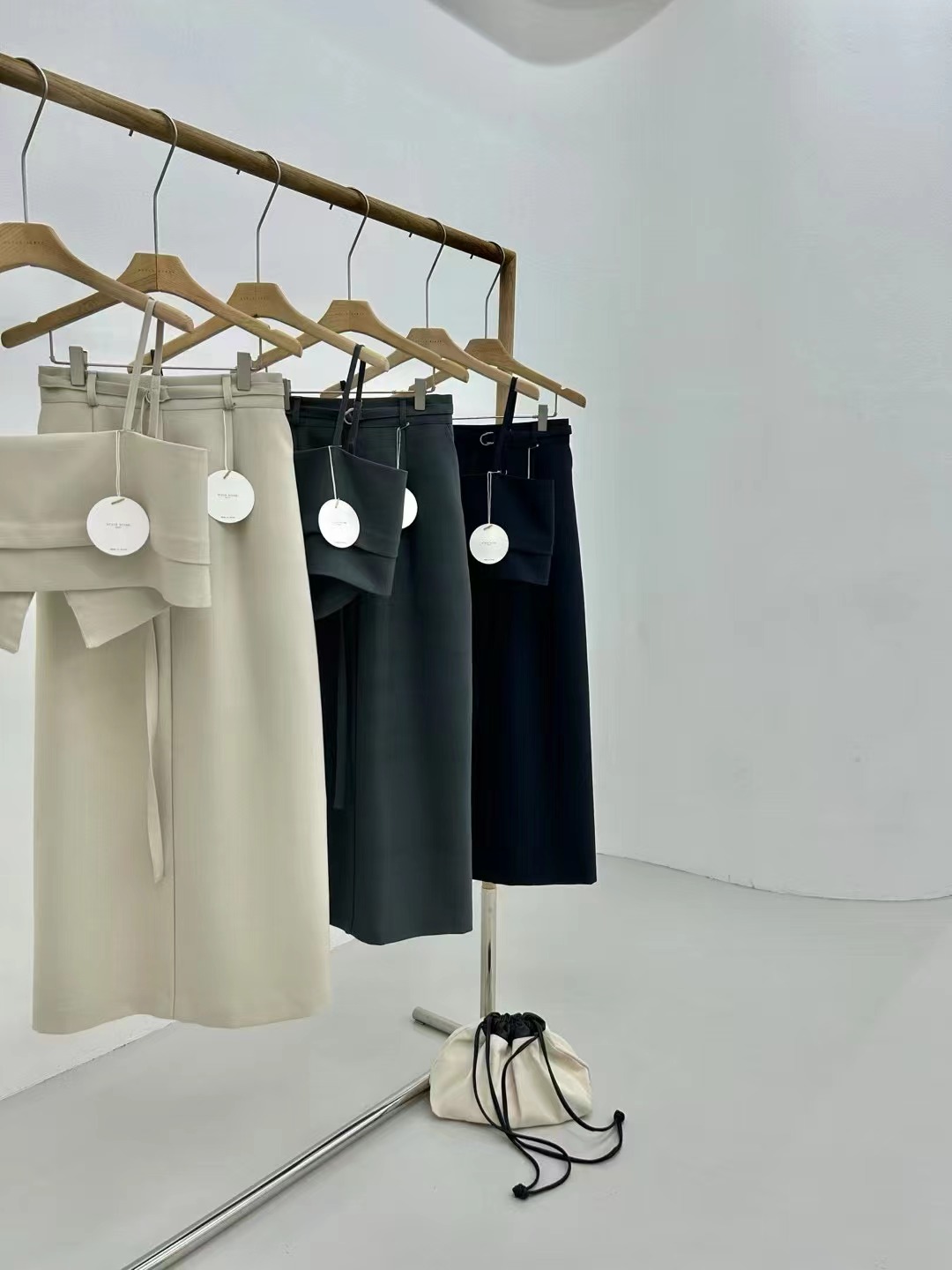 STYLE SCRAP-OT韓國代購女士新品25春夏推薦真品長裙含腰帶STYLE SCRAP-OT長裙