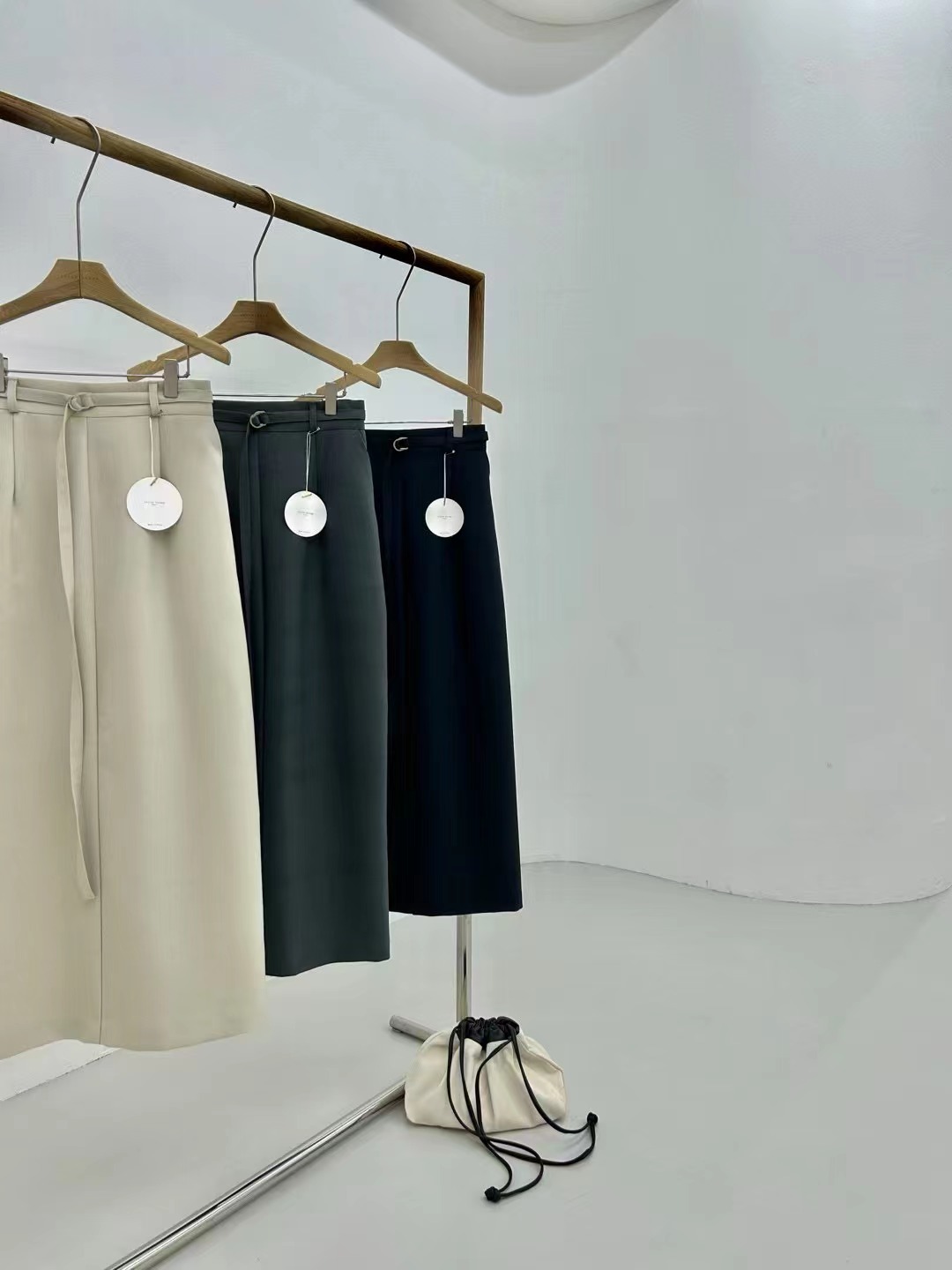 STYLE SCRAP-OT韓國代購女士新品25春夏推薦真品長裙含腰帶STYLE SCRAP-OT長裙圖色2左二色