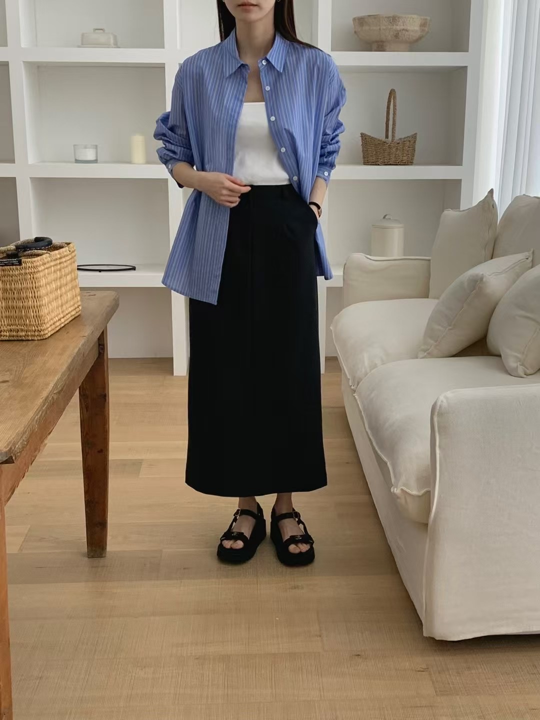 MOOD BEIGE東大門直郵女裝新款推薦熱賣休閑人氣時尚真品長裙MOOD BEIGE長裙