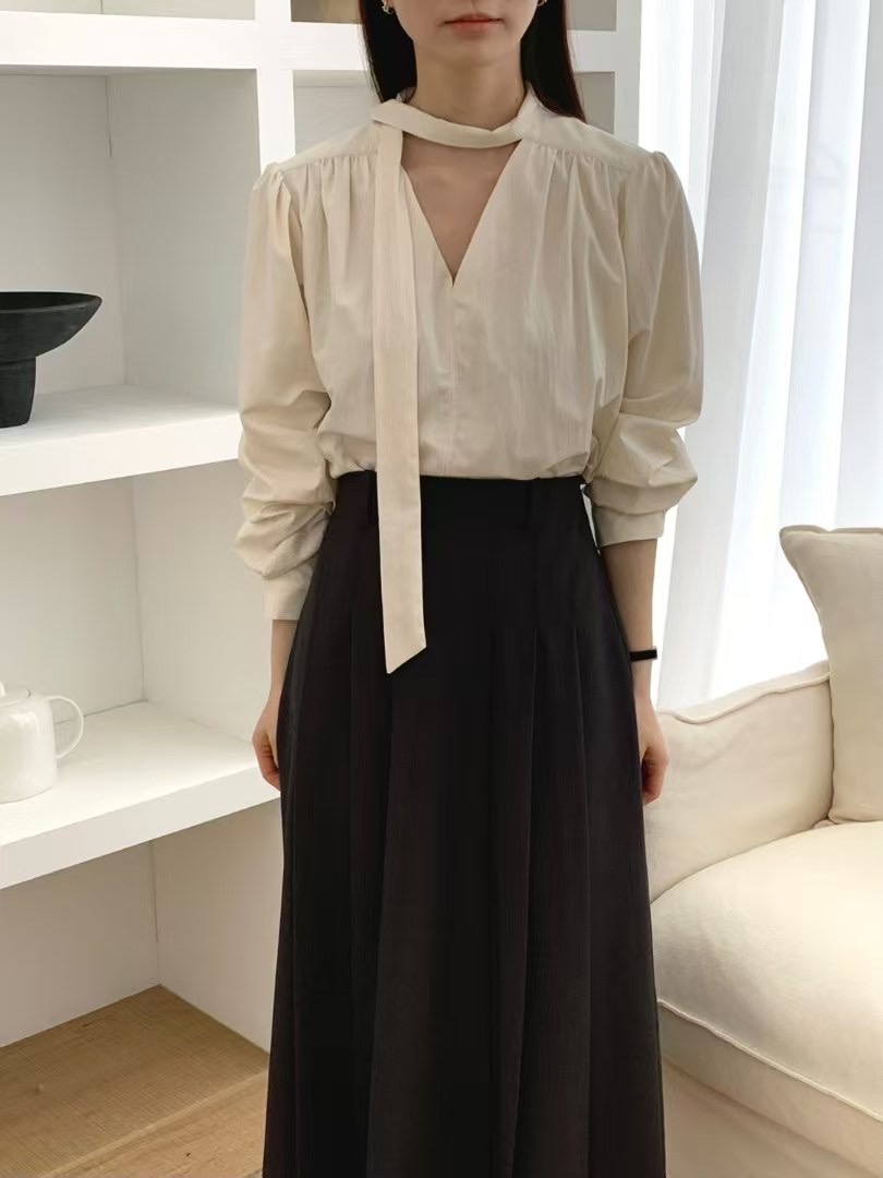 MOOD BEIGE東大門實拍女士新品職業25春夏時尚推薦休閑長裙MOOD BEIGE長裙