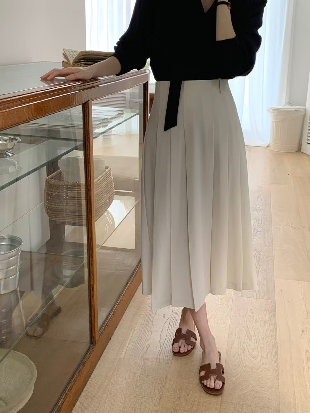 MOOD BEIGE東大門實拍女士新品職業25春夏時尚推薦休閑長裙MOOD BEIGE長裙