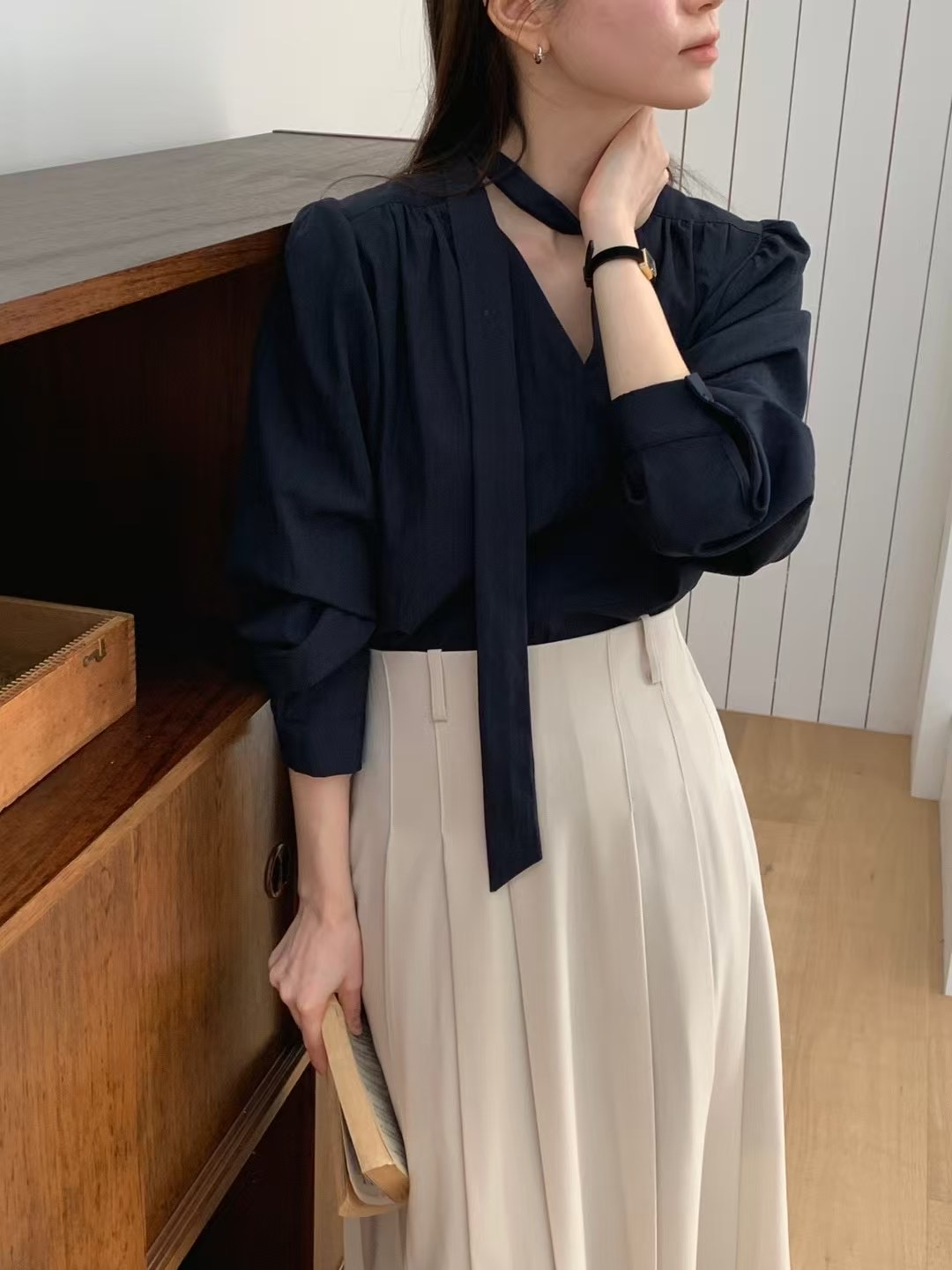 MOOD BEIGE東大門實拍女士新品職業25春夏時尚推薦休閑長裙MOOD BEIGE長裙