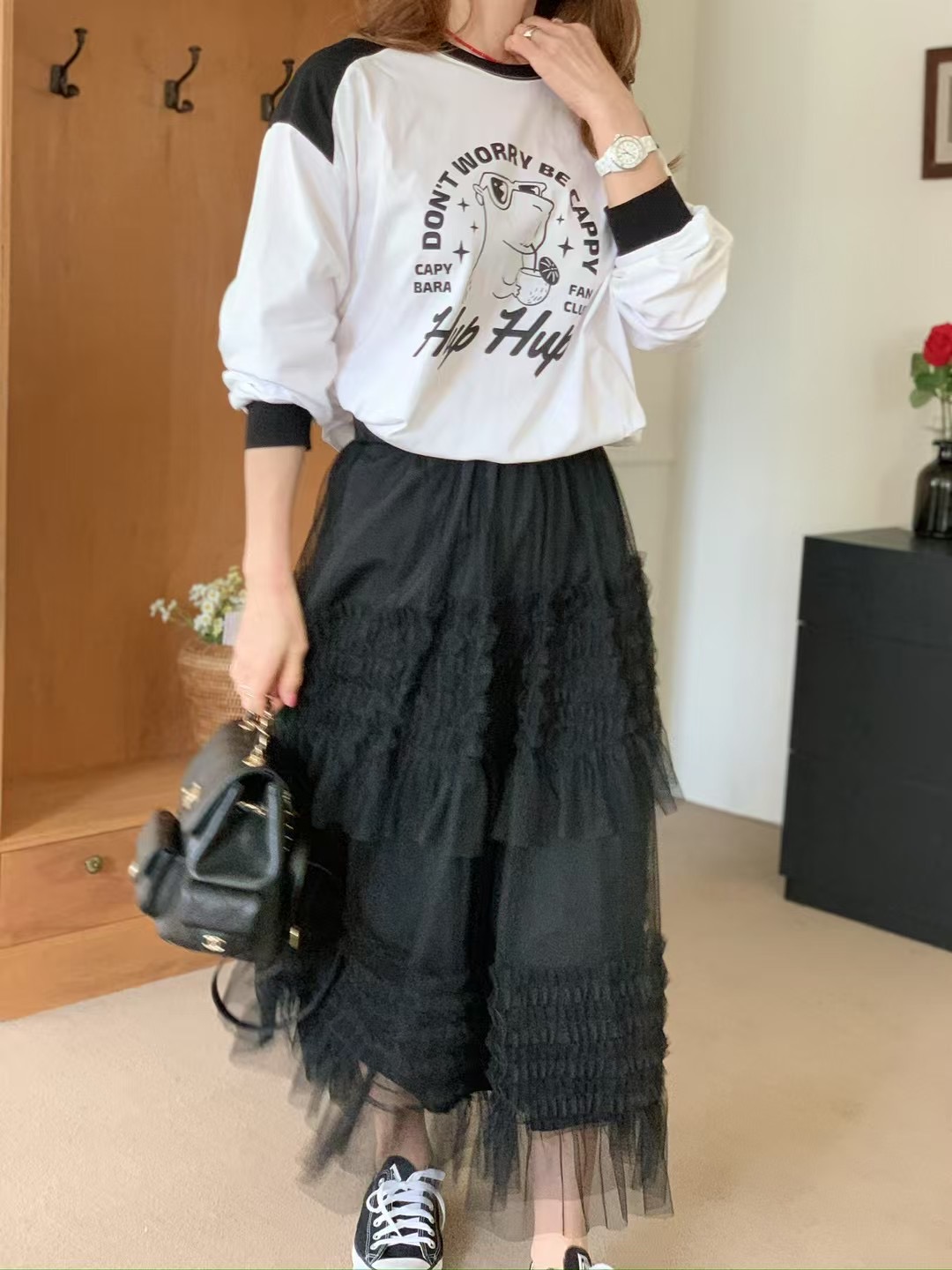 ELMU東大門實拍女裝新款25春夏人氣職業推薦真品休閑長袖T恤ELMU長袖T恤