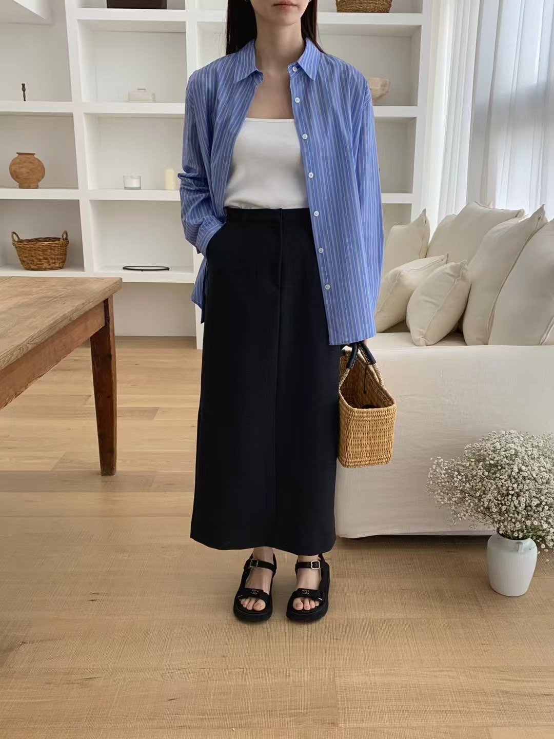 MOOD BEIGE東大門代購女裝新款職業25春夏休閑推薦襯衫蕾絲衫MOOD BEIGE襯衫/蕾絲衫