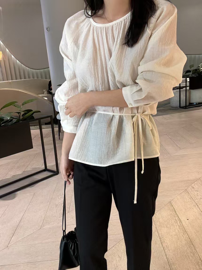 MOOD BEIGE東大門代購女士新品推薦25春夏休閑真品襯衫蕾絲衫MOOD BEIGE襯衫/蕾絲衫