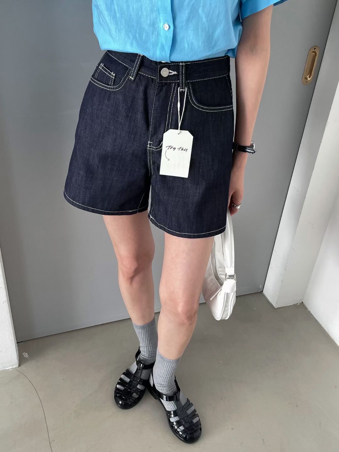 OH YEAH韓國直郵女裝新品真品職業熱賣休閑推薦25春夏短褲OH YEAH短褲
