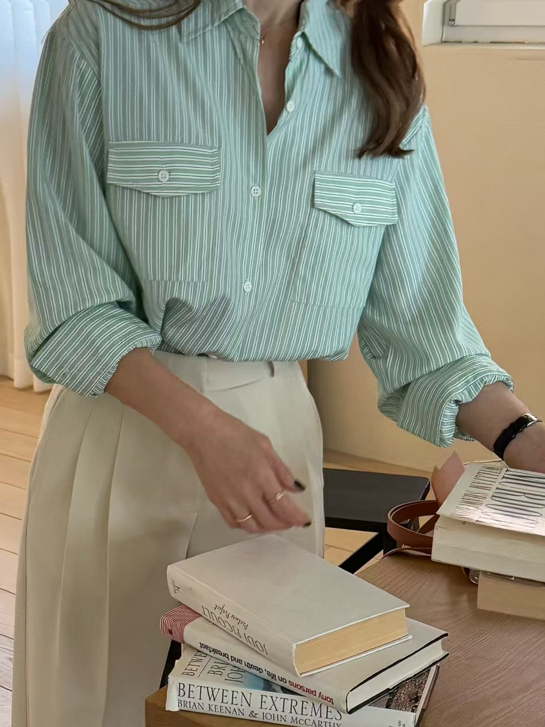 ELMU東大門實拍女裝新款25春夏休閑熱賣時尚推薦襯衫蕾絲衫ELMU襯衫/蕾絲衫