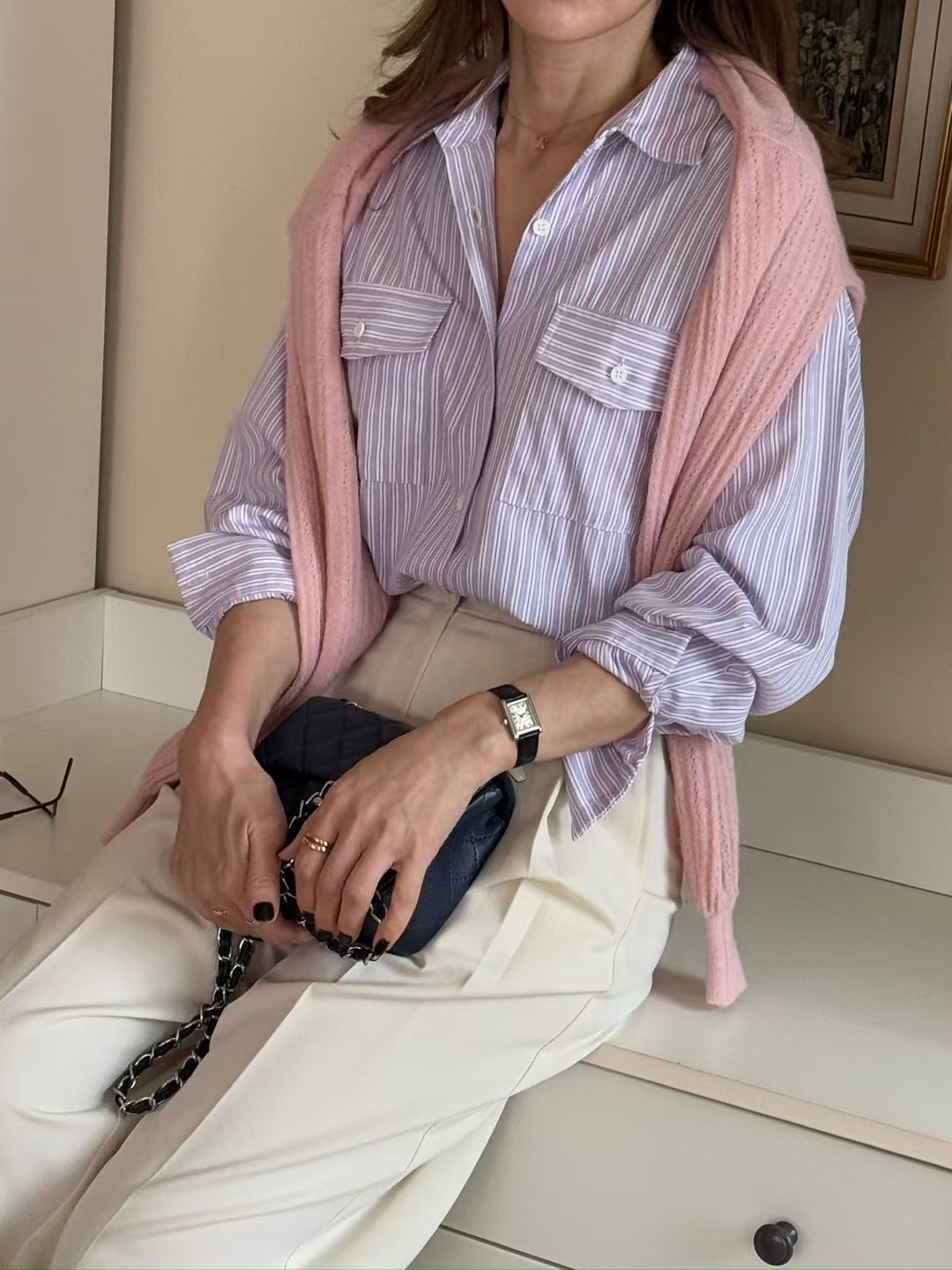 ELMU東大門實拍女裝新款25春夏休閑熱賣時尚推薦襯衫蕾絲衫ELMU襯衫/蕾絲衫