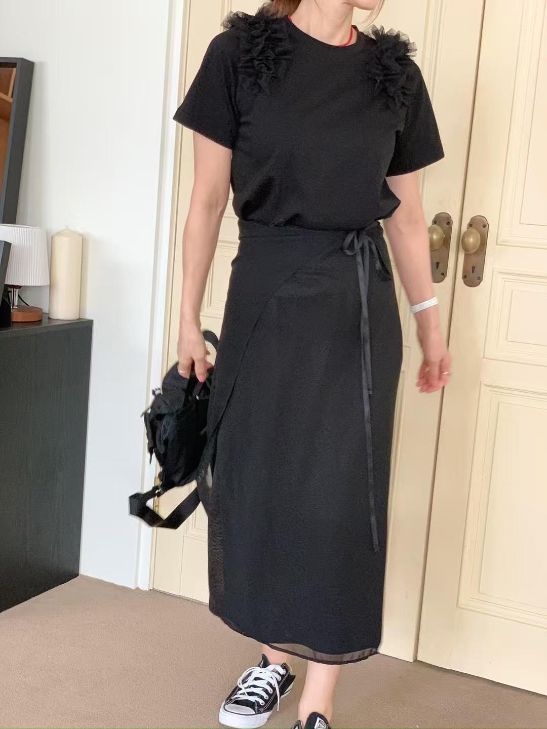 ELMU韓國直郵女士新品時尚休閑人氣推薦熱賣25春夏職業真品T恤ELMUT恤