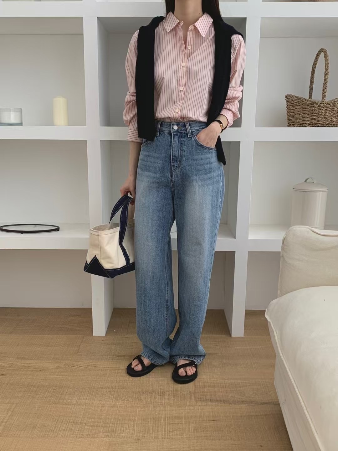 MOOD BEIGE東大門直郵女裝新品職業人氣25春夏真品襯衫蕾絲衫MOOD BEIGE襯衫/蕾絲衫
