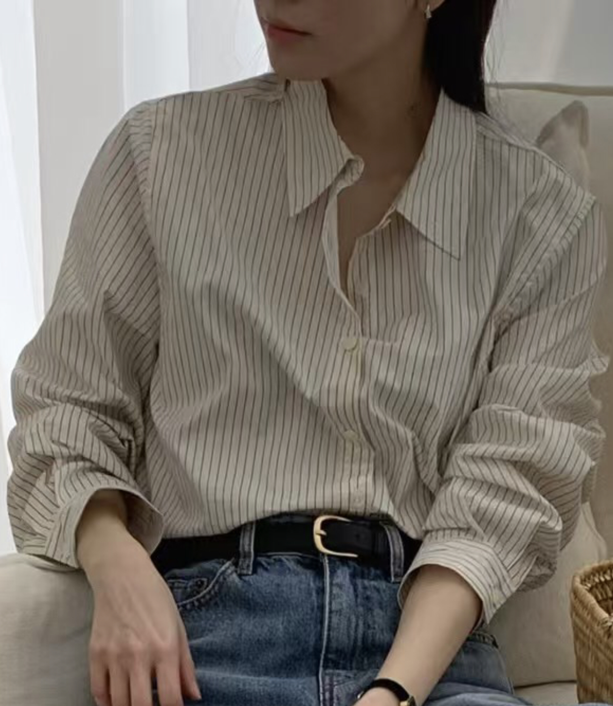MOOD BEIGE東大門直郵女裝新品職業人氣25春夏真品襯衫蕾絲衫MOOD BEIGE襯衫/蕾絲衫