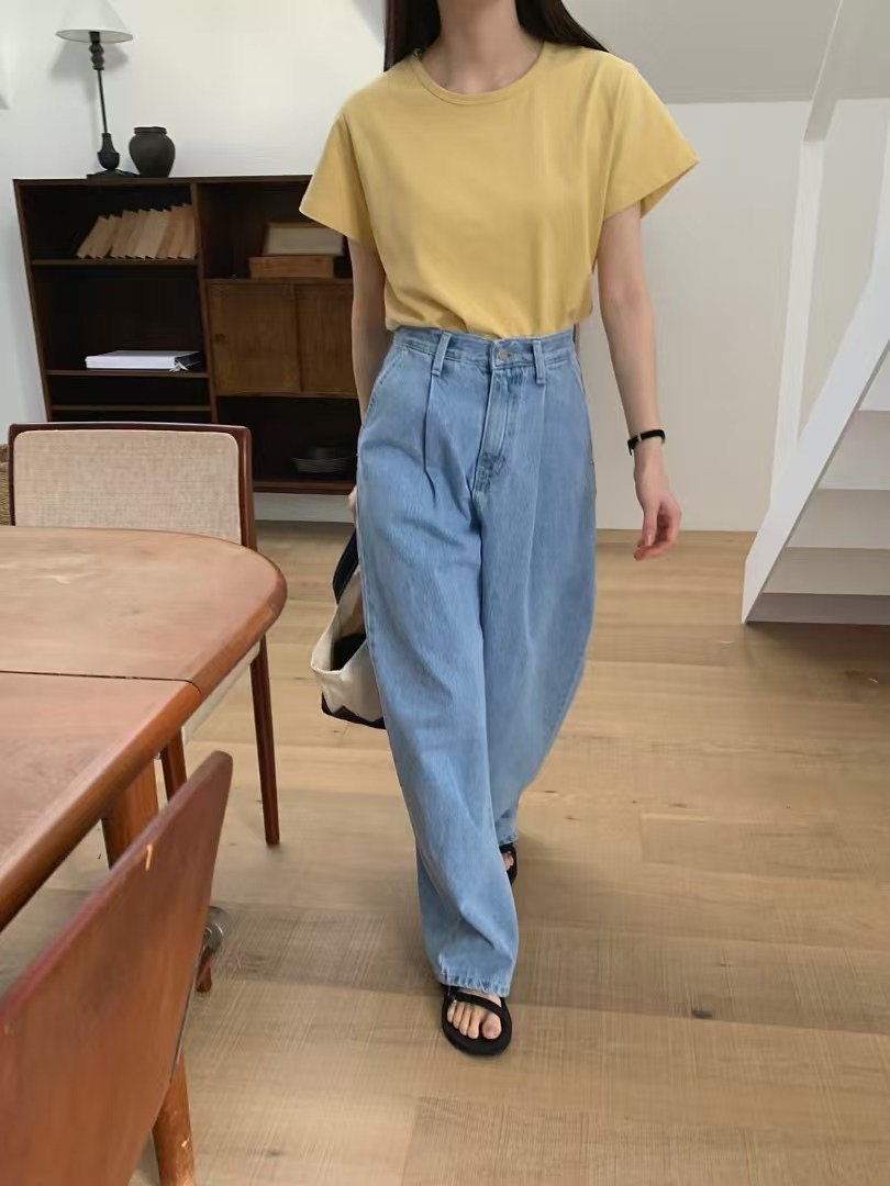 MOOD BEIGE韓國代購女裝新品時尚推薦熱賣25春夏人氣牛仔褲MOOD BEIGE牛仔褲