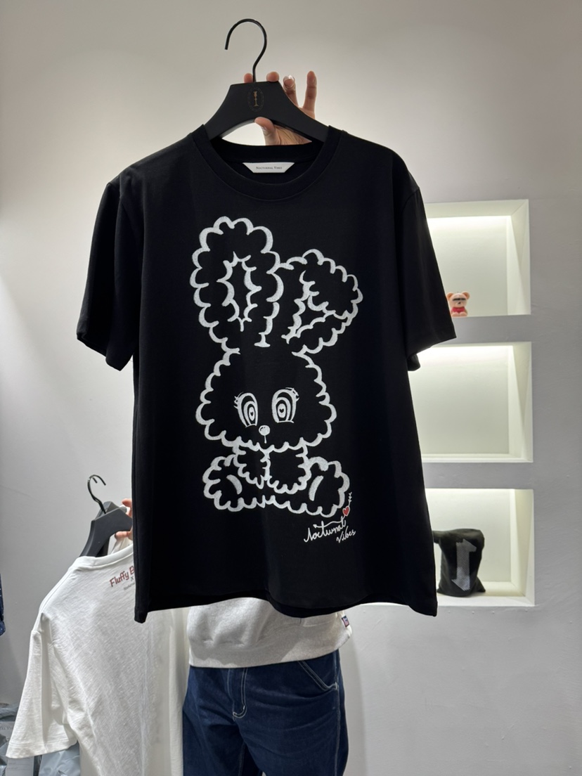 NOCTURNAL VIBE東大門代購女士新品職業時尚真品T恤兔子絨NOCTURNAL VIBET恤圖色2