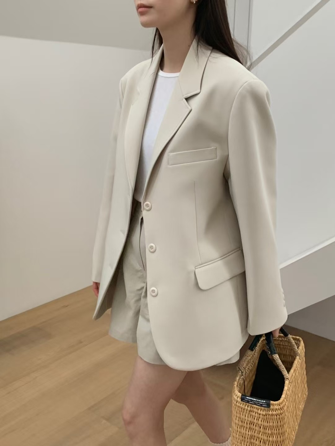 MOOD BEIGE東大門代購女士新品人氣休閑25春夏推薦職業夾克MOOD BEIGE夾克