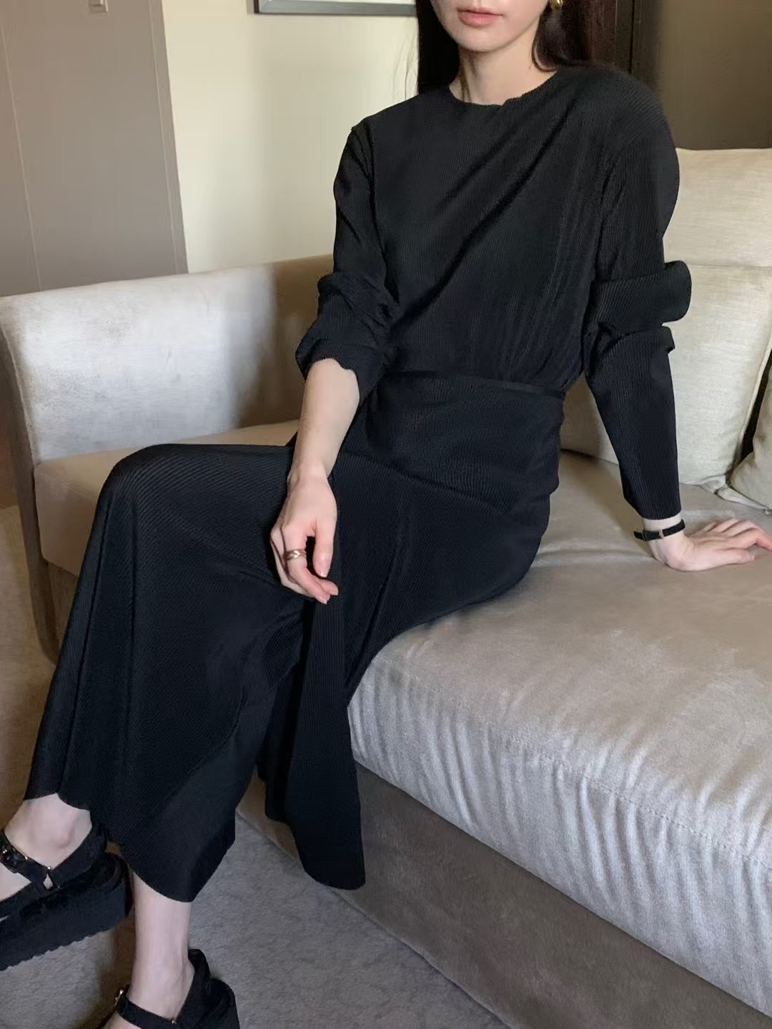 MOOD BEIGE東大門實拍女士新品時尚人氣熱賣真品職業休閑套裝MOOD BEIGE套裝