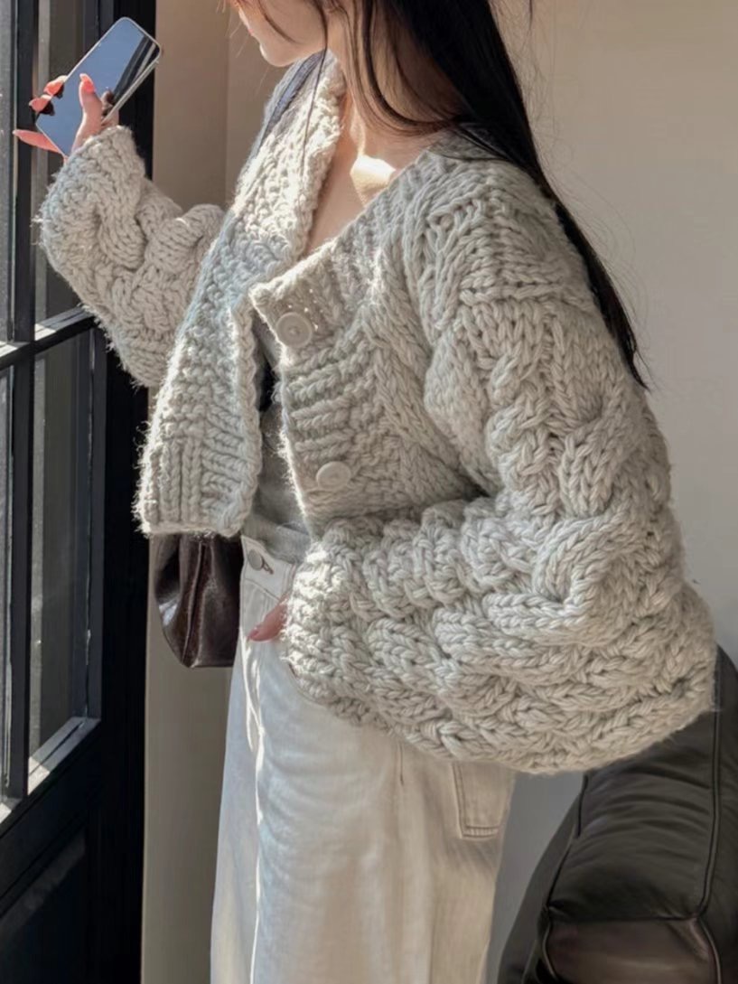 DEAR GRAY東大門直郵女士新品25春夏休閑時尚針織衫手工開衫DEAR GRAY針織衫