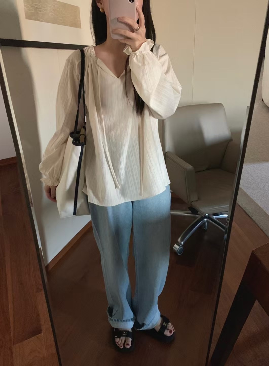 MOOD BEIGE韓國直郵女士新品25春夏時尚熱賣人氣襯衫蕾絲衫MOOD BEIGE襯衫/蕾絲衫