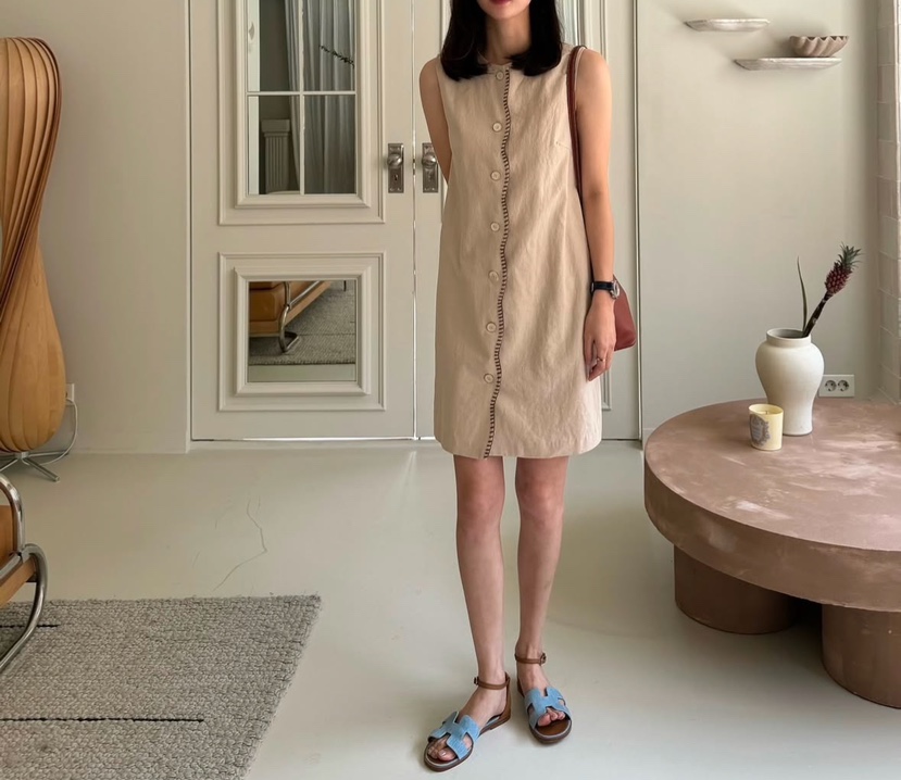 AWESOME-L東大門直郵女士新款時尚熱賣真品連衣裙手工刺繡AWESOME-L連衣裙圖色2