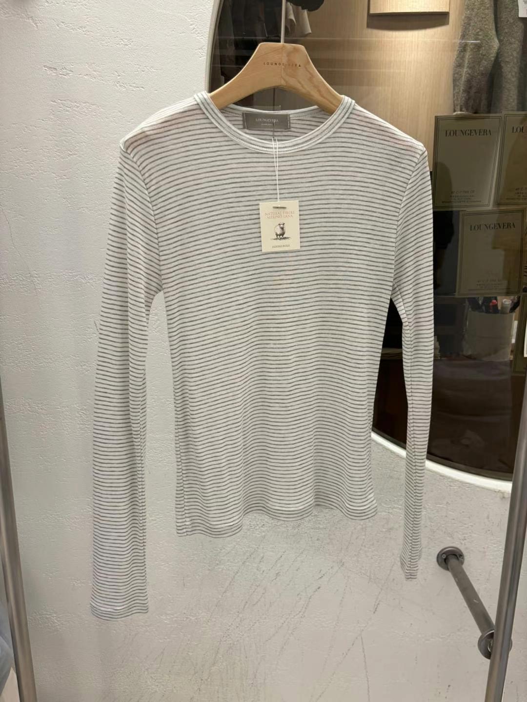 LOUNGE VERA韓國代購女士新品推薦真品職業人氣25春夏長袖T恤LOUNGE VERA-2件訂長袖T恤圖色1