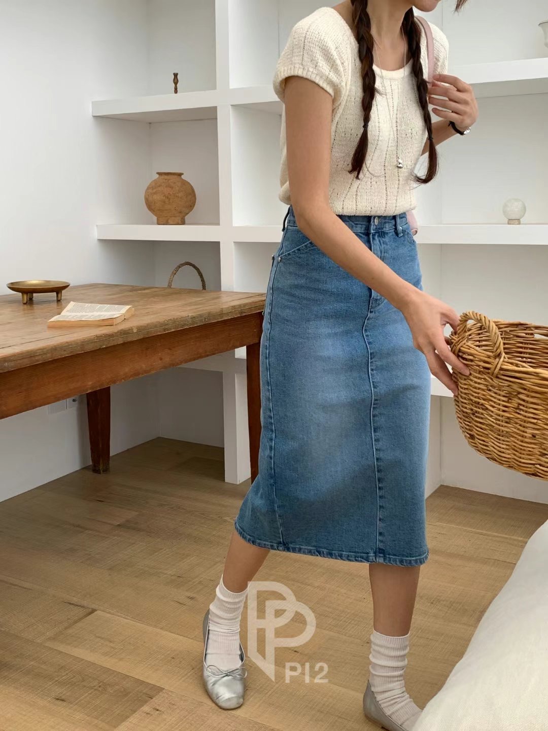 PI2韓國直郵㊣東大門實拍女裝新品休閑推薦時尚半身裙中短裙Pi2半身裙/中短裙