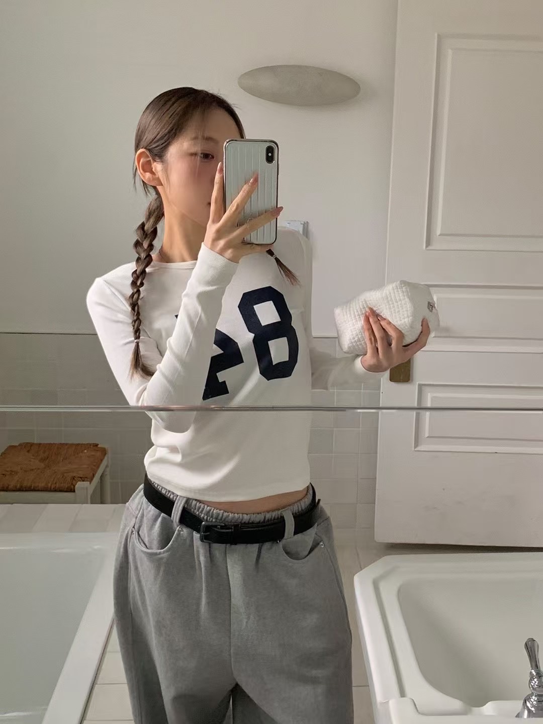 HIDDENHILLS韓國直郵㊣女裝新品推薦人氣職業熱賣時尚長袖T恤HIDDENHILLS長袖T恤圖色2