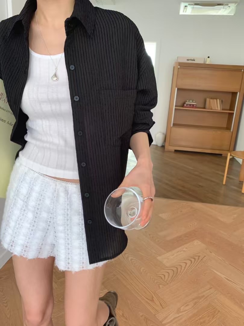 HIDDENHILLS韓國直郵㊣東大門實拍女裝新款25春夏襯衫蕾絲衫HIDDENHILLS襯衫/蕾絲衫