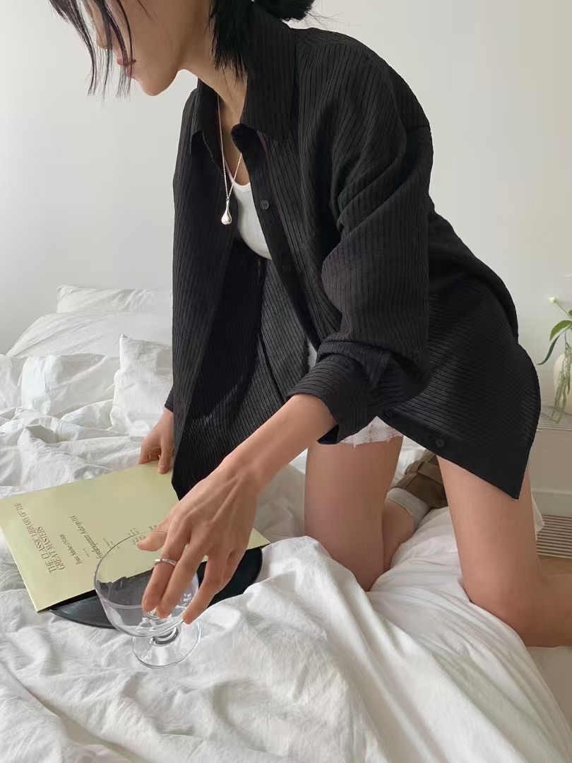 HIDDENHILLS韓國直郵㊣東大門實拍女裝新款25春夏襯衫蕾絲衫HIDDENHILLS襯衫/蕾絲衫