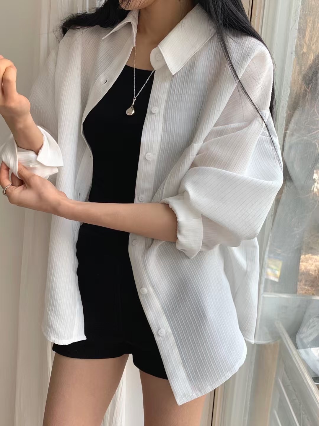HIDDENHILLS韓國直郵㊣東大門實拍女裝新款25春夏襯衫蕾絲衫HIDDENHILLS襯衫/蕾絲衫