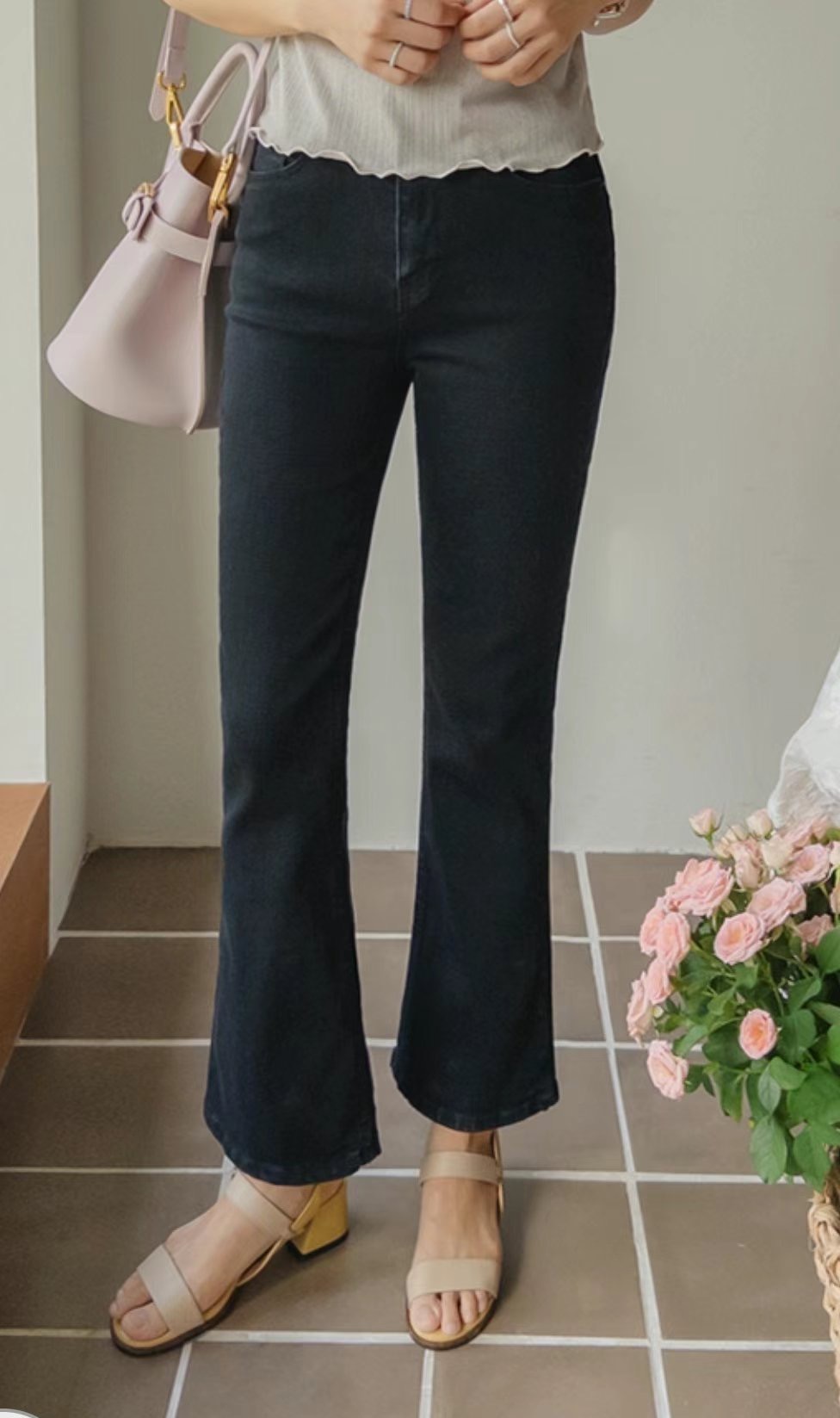 PI2韓國㊣直郵東大門代購女裝新品25春夏推薦職業人氣牛仔褲Pi2牛仔褲