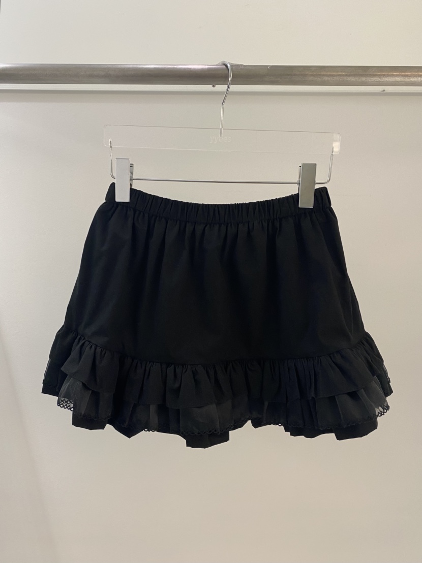 YES韓國直郵㊣東大門實拍女裝新品時尚熱賣職業休閑短裙荷葉邊YES短裙圖色2