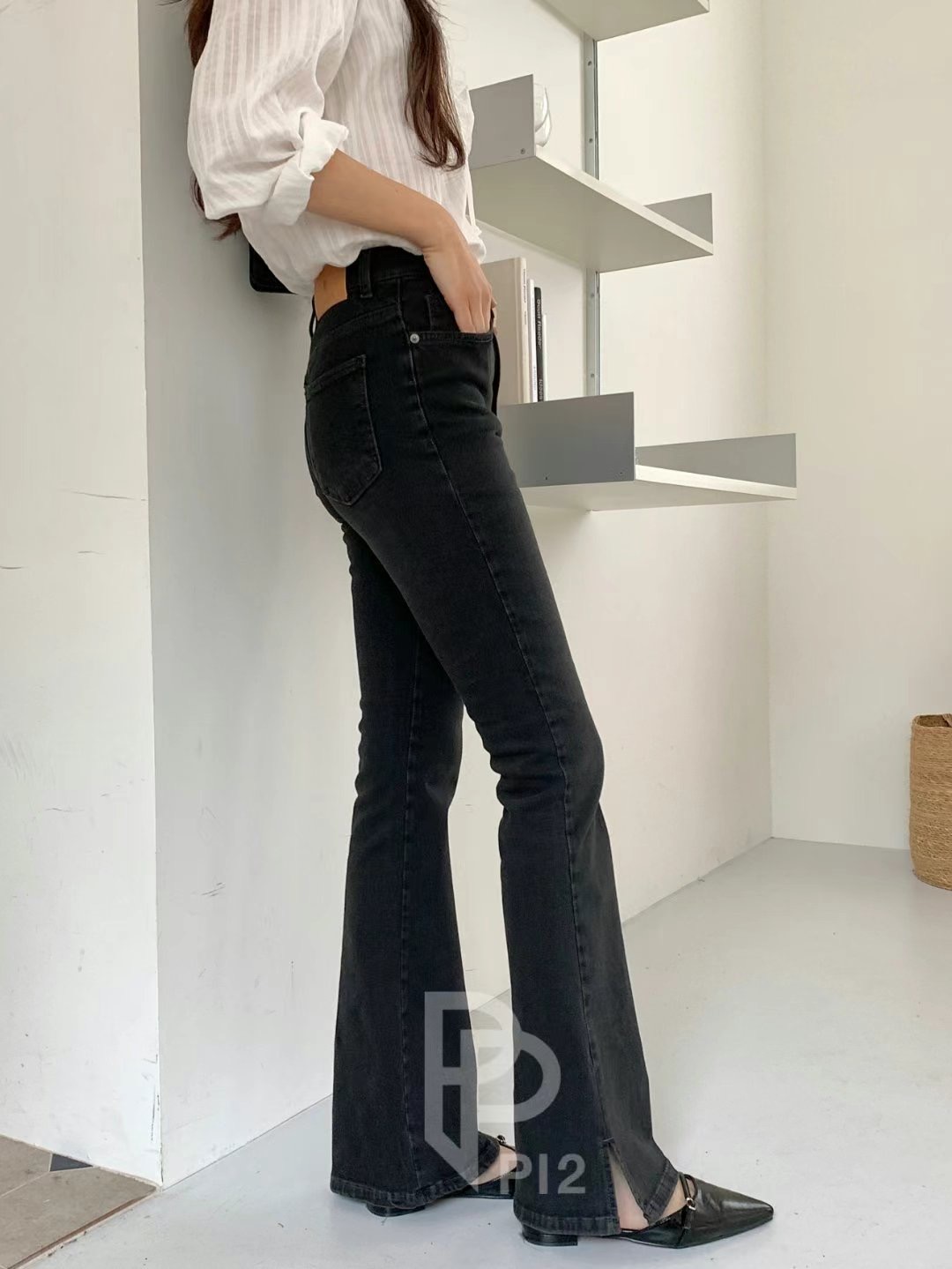 PI2韓國直郵㊣女裝新品休閑職業推薦時尚人氣熱賣25春夏牛仔褲Pi2牛仔褲