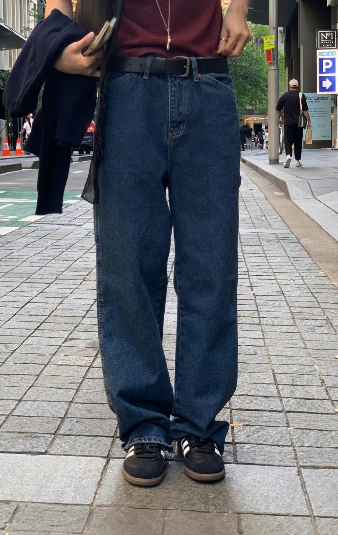 PI2直郵韓國代購㊣女裝新品職業推薦25春夏時尚牛仔褲不含腰帶Pi2牛仔褲