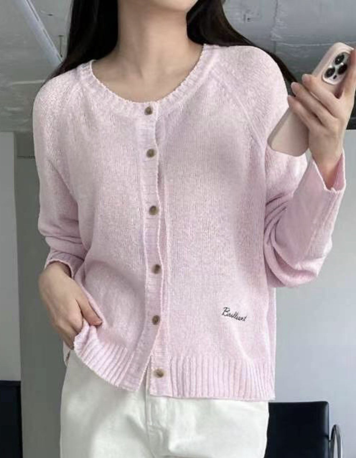 FOUND韓國㊣直郵東大門代購女裝新品熱賣推薦針織衫刺繡開衫FOUND針織衫圖色4