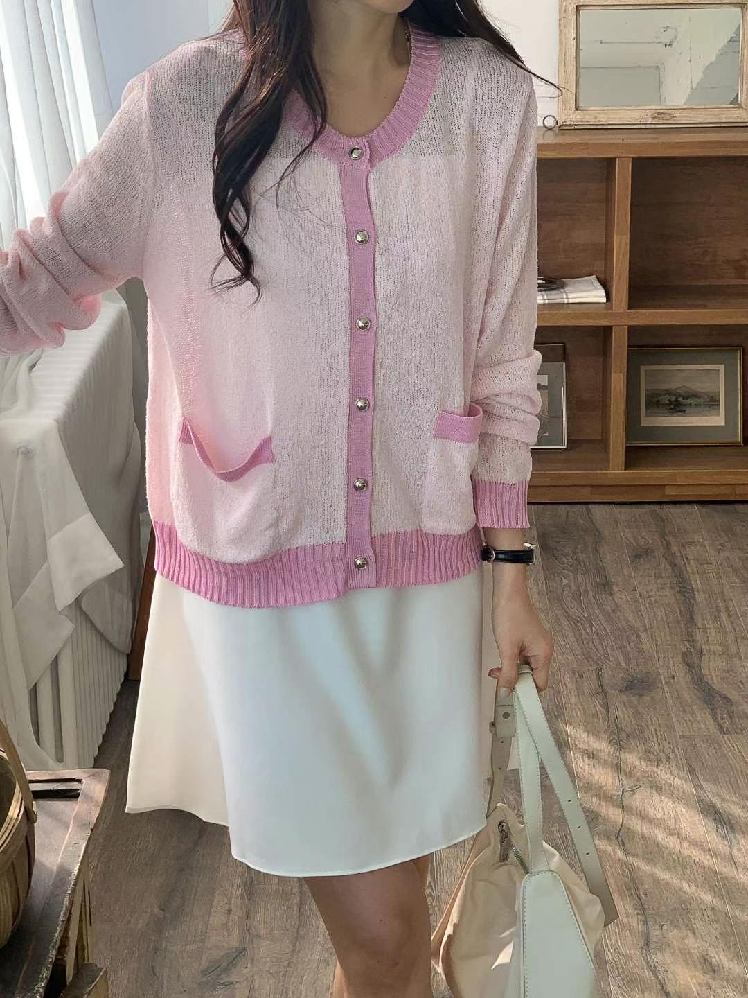 FOUND韓國直郵㊣東大門實拍女裝新款推薦25春夏職業針織衫開衫FOUND針織衫