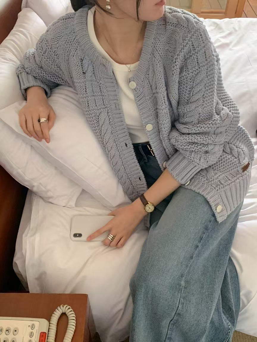 SIGNATURE直郵韓國代購㊣女裝新品人氣休閑時尚熱賣針織衫開衫SIGNATURE針織衫