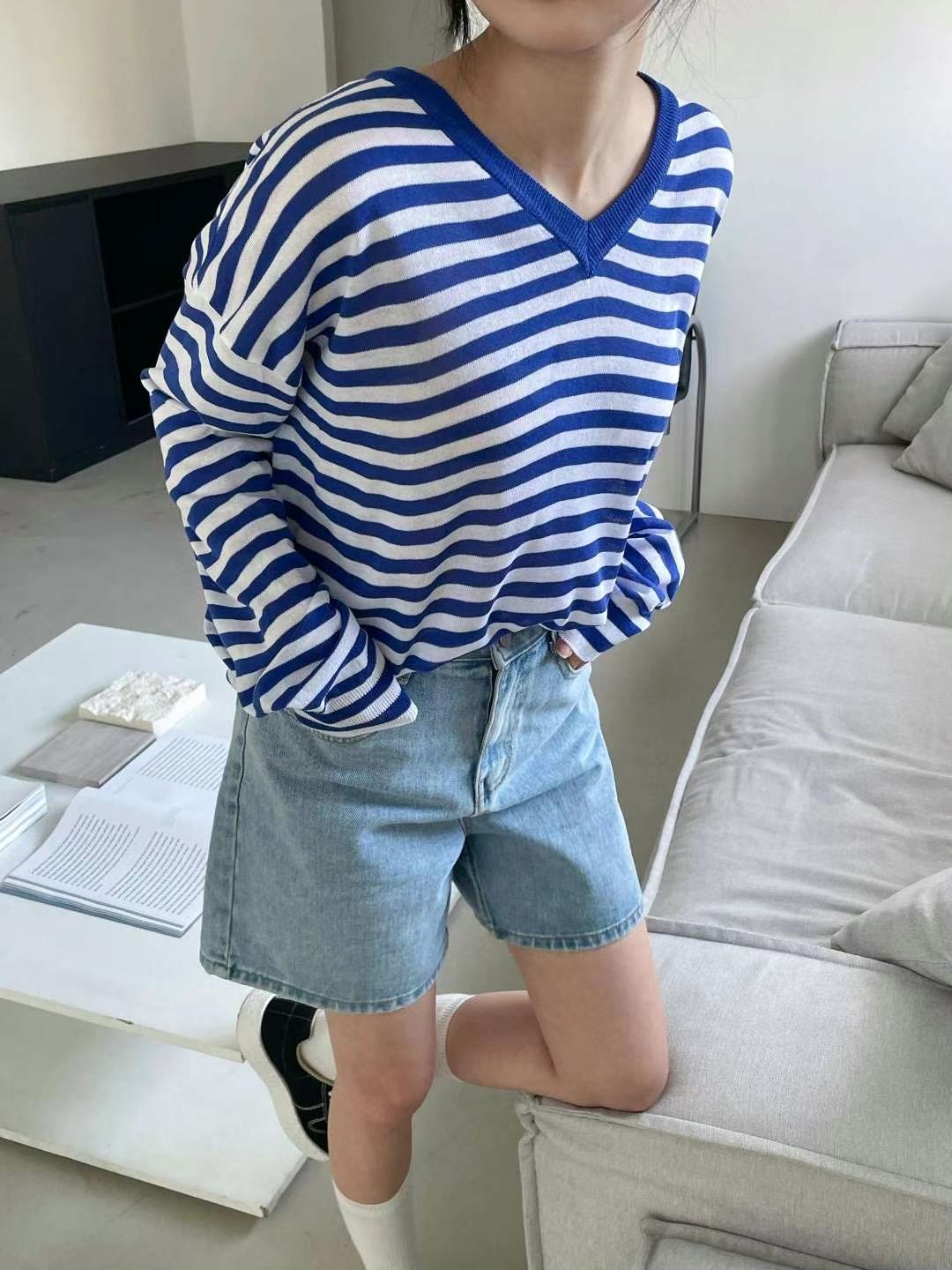 FOUND直郵韓國代購㊣女裝新款熱賣推薦25春夏時尚職業長袖T恤FOUND長袖T恤