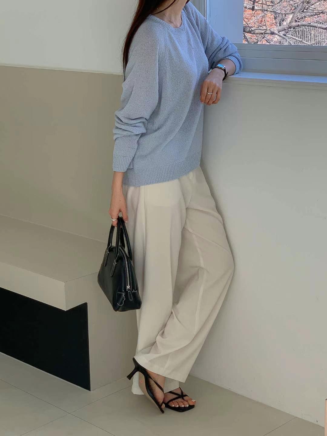 FOUND韓國㊣直郵東大門代購女裝新品推薦25春夏職業時尚針織衫FOUND針織衫
