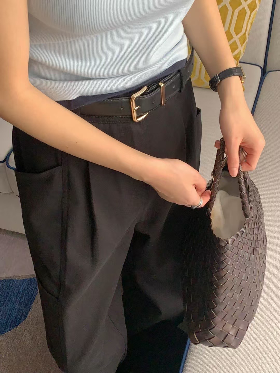 SIGNATURE直郵韓國代購㊣女裝新款時尚熱賣正裝褲西褲不含腰帶SIGNATURE正裝褲/西褲