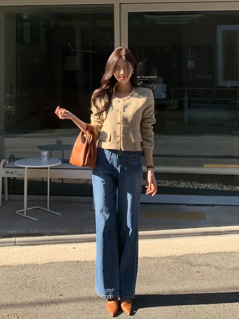 FAVOR直郵韓國代購㊣女裝新品25春夏人氣休閑熱賣推薦牛仔褲ARRICCHISI牛仔褲