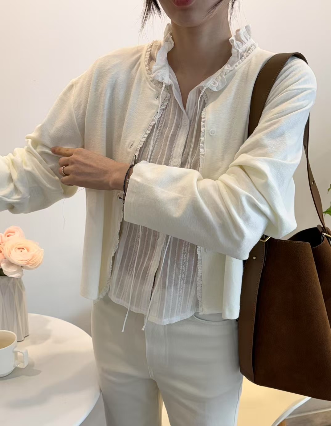 LEREVE-OT韓國直郵㊣女裝新款推薦25春夏人氣職業襯衫蕾絲衫LEREVE襯衫/蕾絲衫