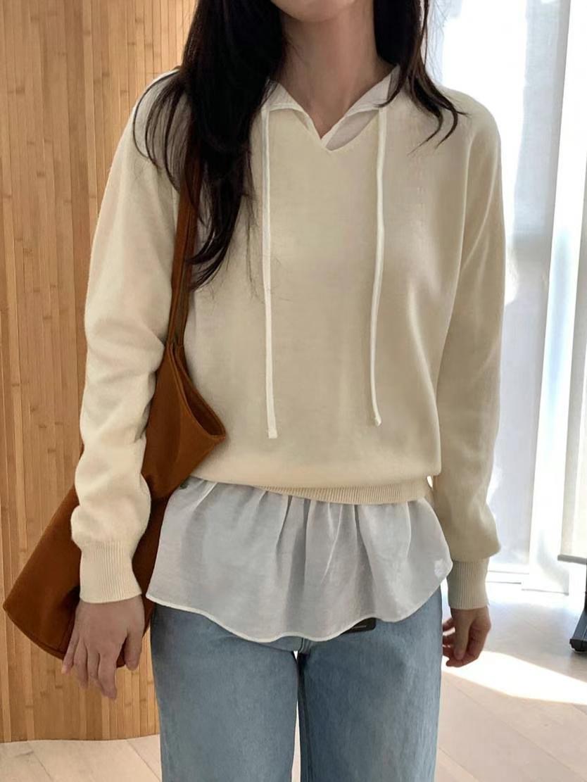LOUNGE VERA韓國㊣直郵東大門代購女裝新品推薦襯衫蕾絲衫LOUNGE VERA-2件訂襯衫/蕾絲衫