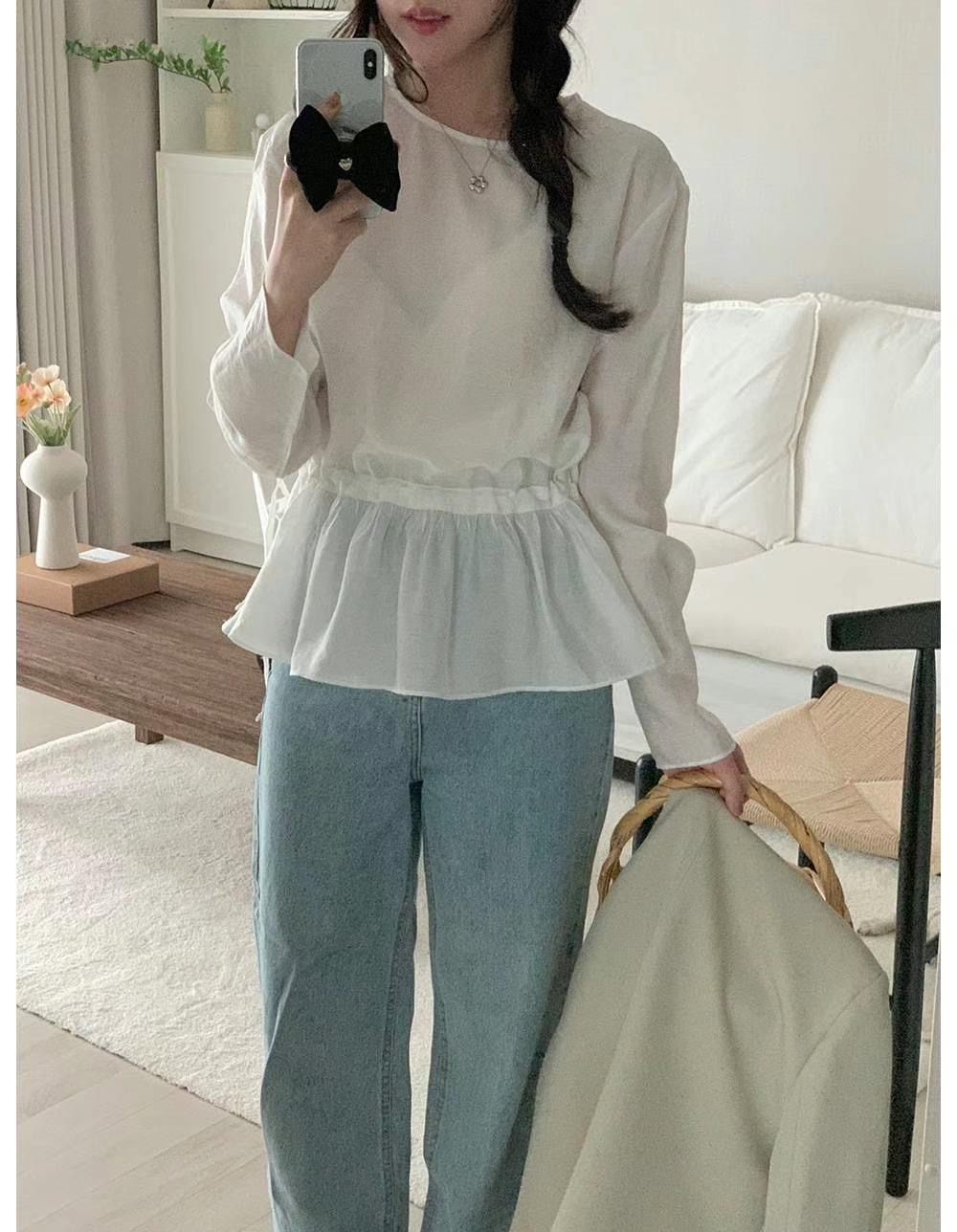 LOUNGE VERA韓國㊣直郵東大門代購女裝新品推薦襯衫蕾絲衫LOUNGE VERA-2件訂襯衫/蕾絲衫