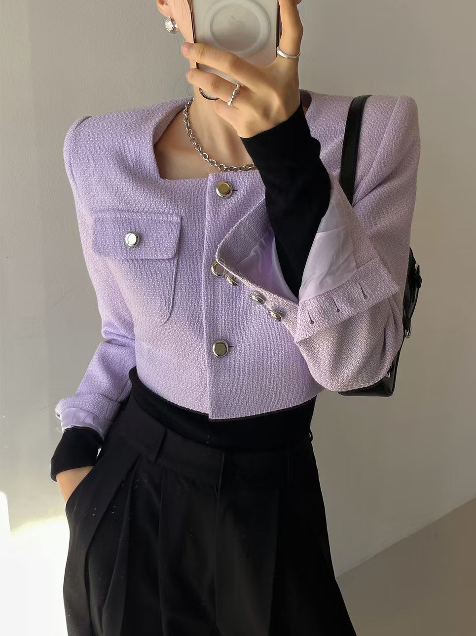 FAVOR韓國直郵㊣女裝新款推薦25春夏熱賣時尚人氣職業夾克花呢ARRICCHISI夾克
